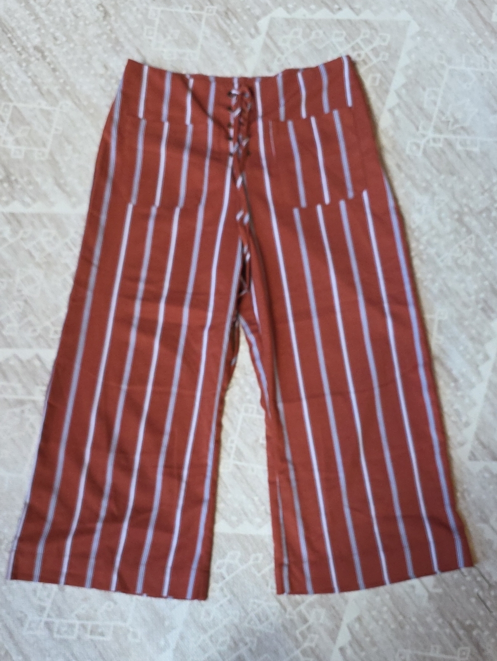 Lumiere Striped Wide-Leg Pants